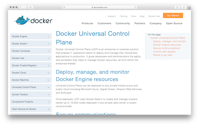 Docker documentation page
